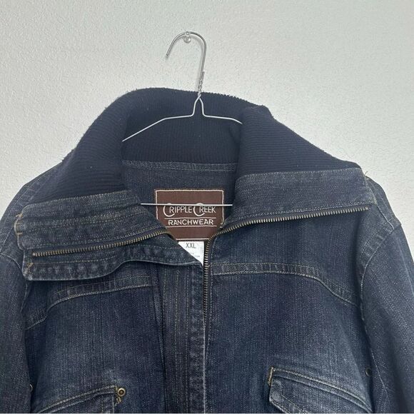 Cripple Creek Ranchwear Denim Jacket Womens Sz XXL Outdoor Western Rodeo Chore - Picture 7 of 9
